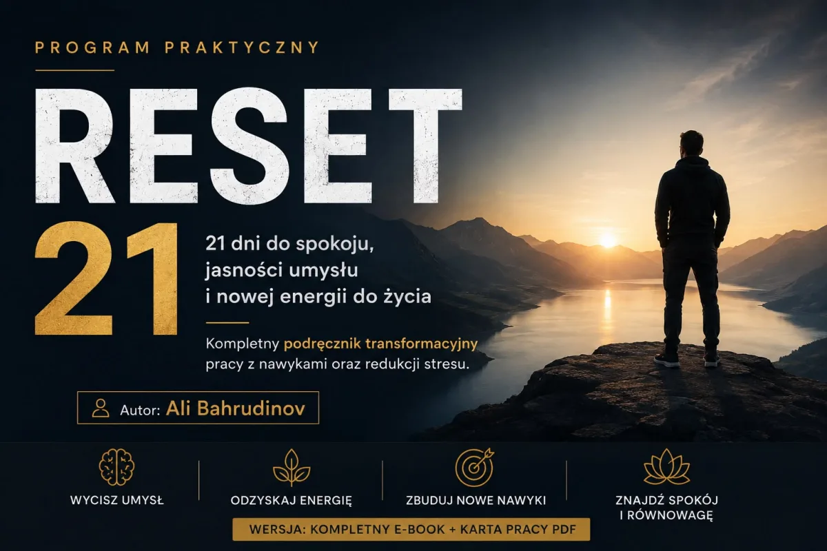 Okładka: RESET 21 — 21 dni do spokoju, jasności umysłu i nowej energii